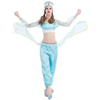 Aladdin Magic Lamp Jasmine Adult Princess Costume Cosplay Fancy Dress - Azufun