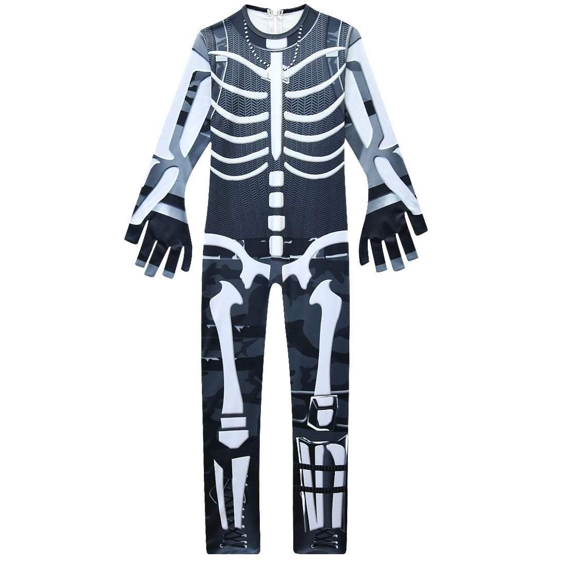 Halloween Skull Cosplay Costume Zentai Bodysuit for Kids