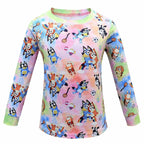 Bluey Pajamas Set Long Sleeve Trousers Two Pieces for Kids