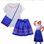 Encanto Luisa Cosplay Costumes for Girls Rich Accessory Three Pieces Sets