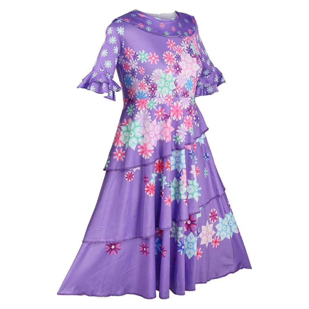 Encanto Isabella Dresses Cosplay Costume for Adults Kids Performance Outfits