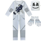 DJ Marshmello Chris Comstock Cosplay Costume Jumpsuit for Kids Gift