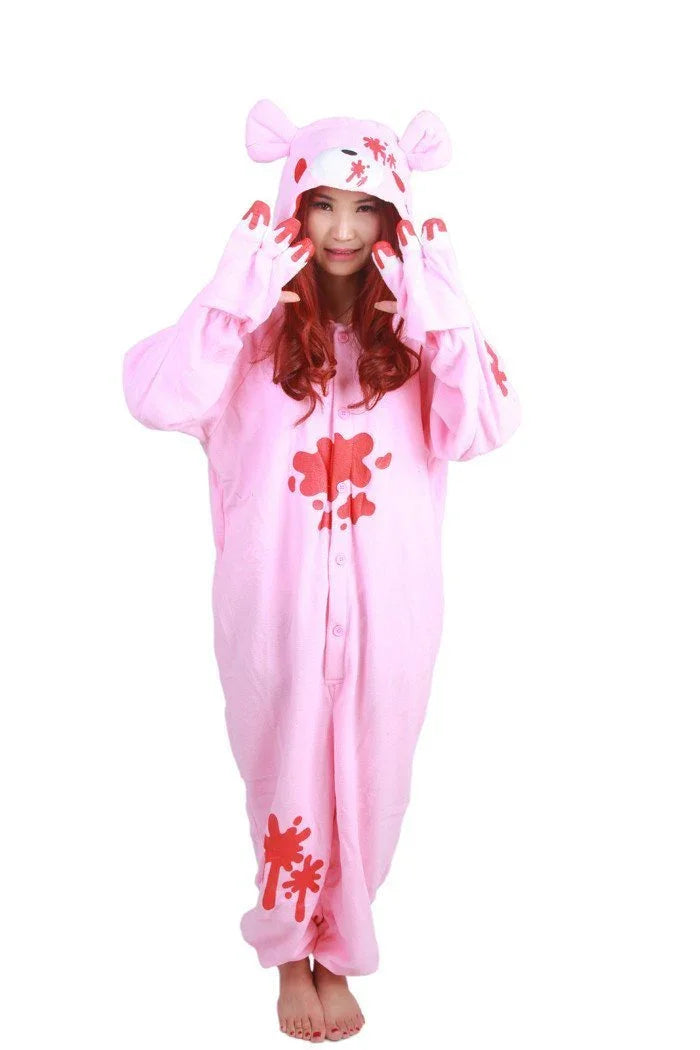 Alice in Wonderland Bear Kigurumi Onesies Pajamas Costume