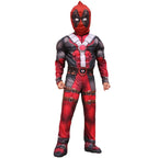 Deadpool Cosplay Costume Jumpsuit Deluxe Boys Halloween Party Fancy Dress Outfit for Kids