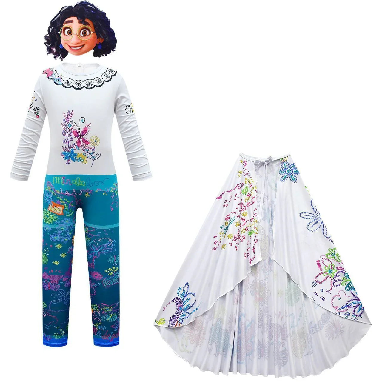 Encanto Dolores Girls Cosplay Costume Children Dress Suit Halloween Carnival Outfits for Kids