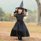 Black mesh magic witch parent-child  cosplay costumes dress