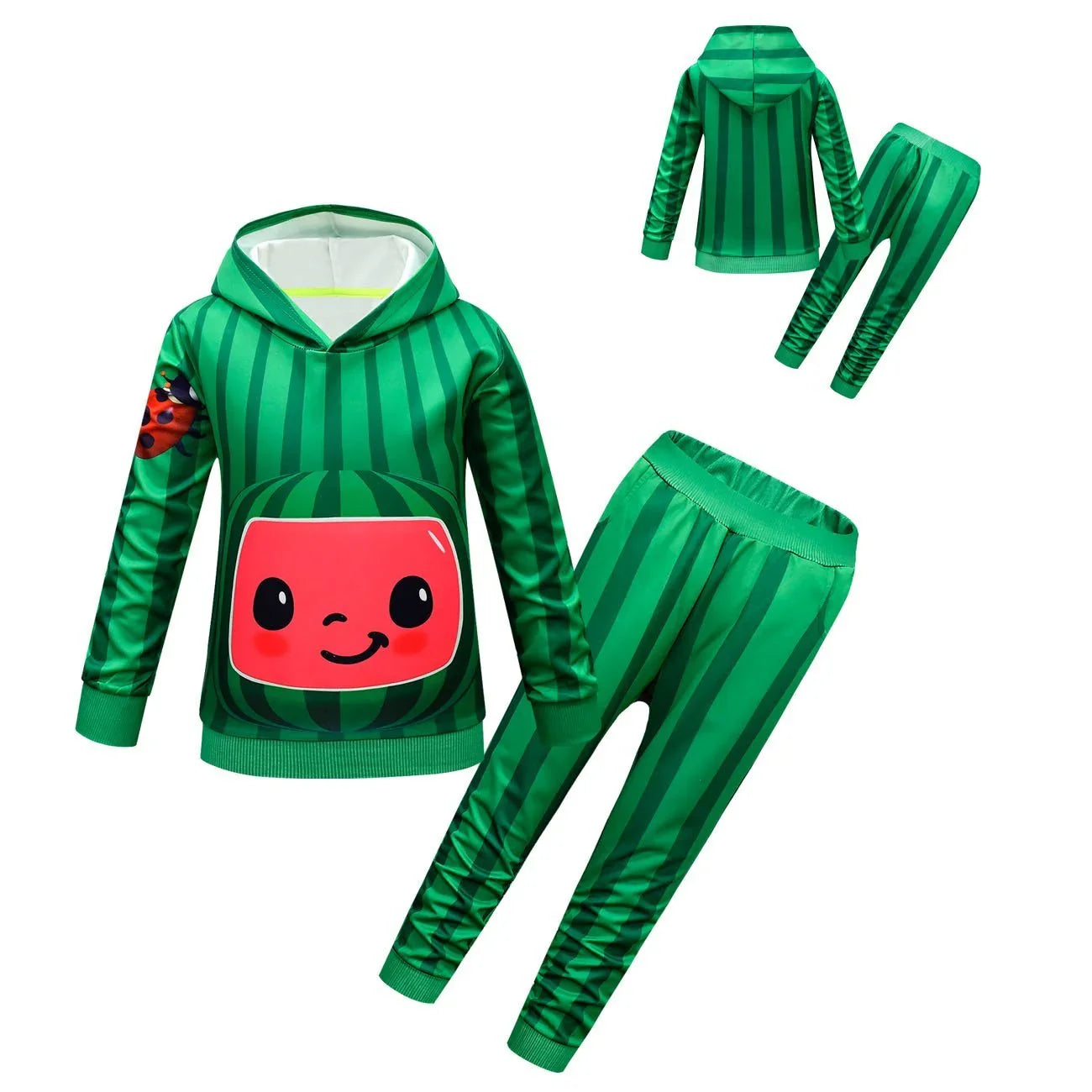 Boys Cocomelon Printed Cosplay Costume Top Pants Set