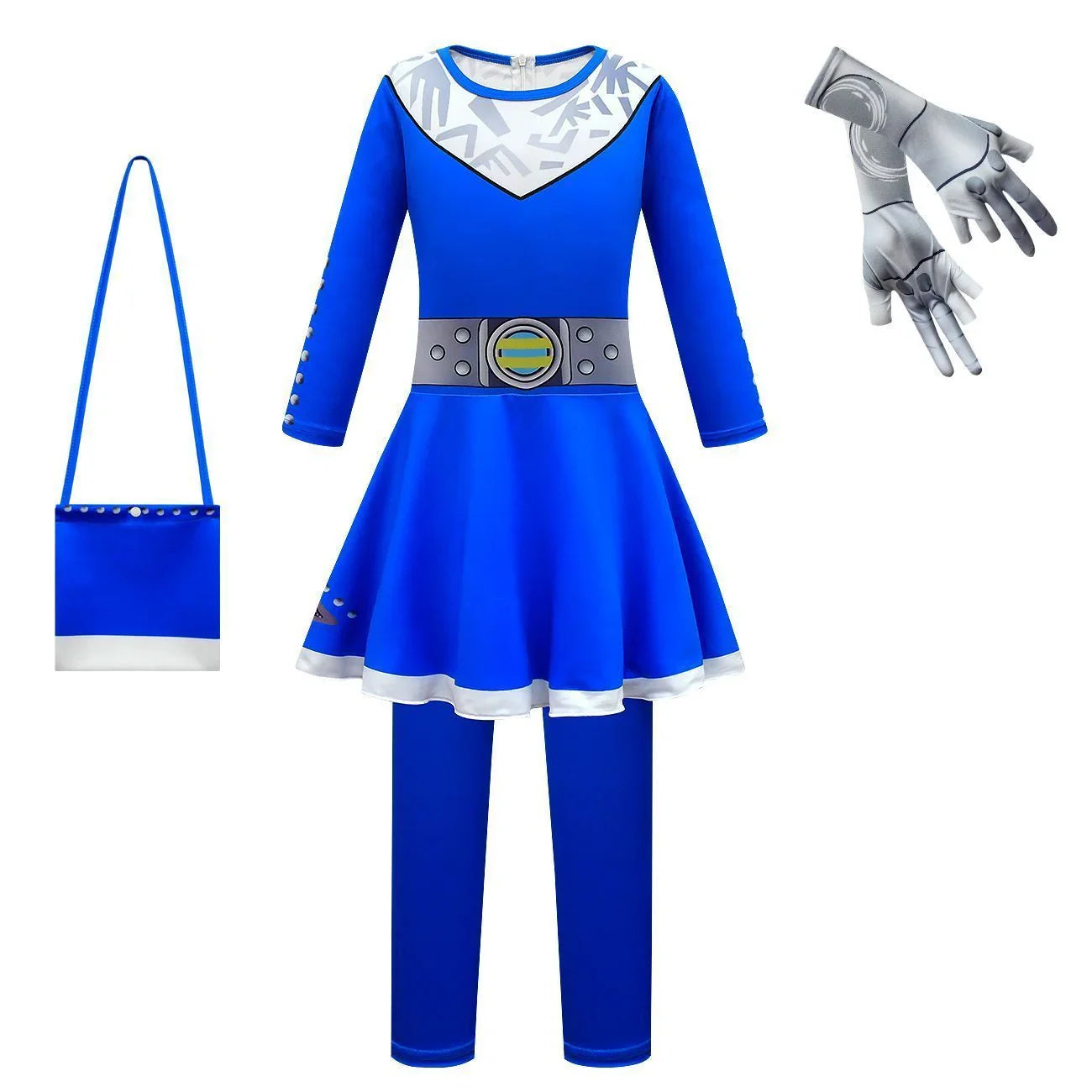 Zombies 3 Blue Cosplay dress Jumpsuit Costume Bodysuit Outfits for kids - Azufun