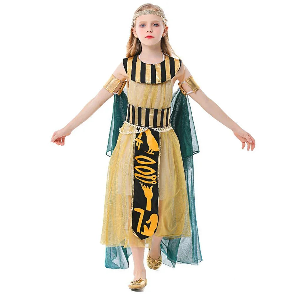 egyptian pharaoh Cosplay Stage drama performance dance Halloween Costumes for kids - Azufun