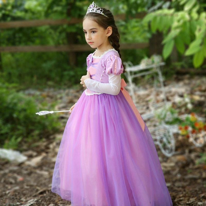 Fairy Tale Princess Rapunzel Performance Party Princess Dress For Girl - Azufun