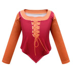 Girls' Hocus Pocus Mary Sanderson Cosplay Costumes Halloween long dress cape  Outfit For Kids - Azufun