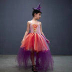 Girl Hocus Pocus Sanderson sisters Winifred Sarah Mary Tutu Dress for kids Halloween Cartoon Costume - Azufun