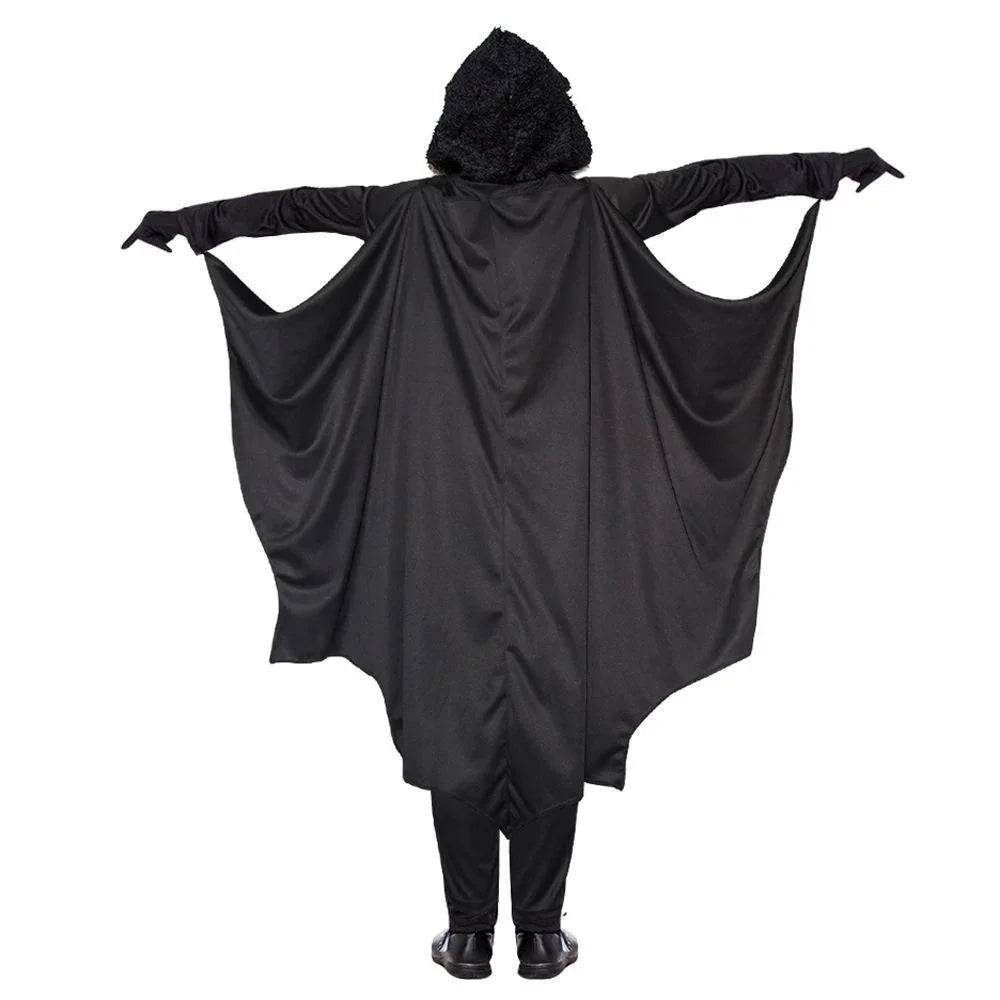 kids Bat cape Cosplay Jumpsuit Halloween Performance Costumes - Azufun