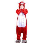 Brown Cattle Hoodie Animal Pajamas Kigurumi Costume Onesies - Azufun
