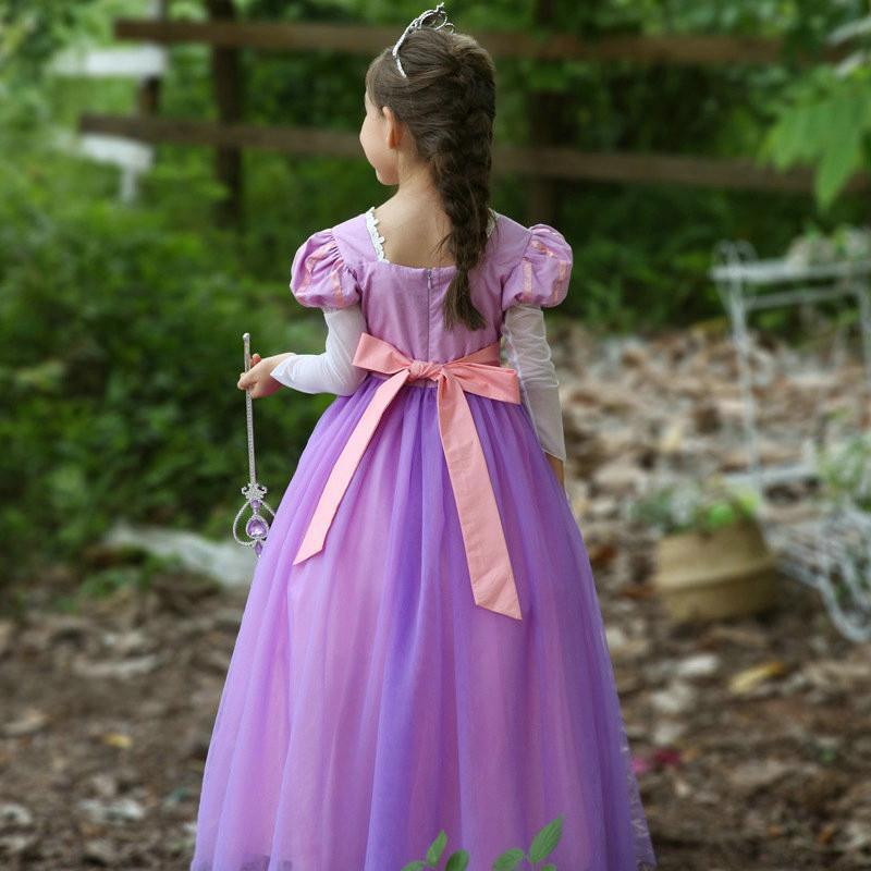 Fairy Tale Princess Rapunzel Performance Party Princess Dress For Girl - Azufun