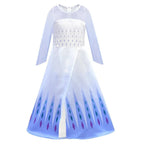 Elsa Show Yourself into the Unknow White Dress Frozen 2 For Toddler Girls - Azufun
