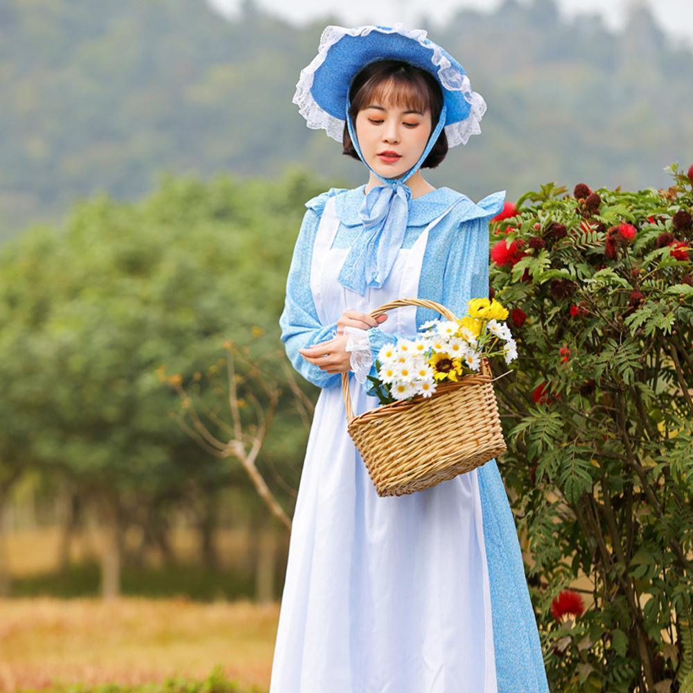 Light blue maid cosplay costumes dress for mom and me - Azufun