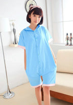 Elephant Pajamas Onesie Hoodie Kigurumi Short Sleeve Costume - Azufun