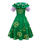 Green Hocus Pocus Winifred Sanderson Cosplay Suit Costume Dress Outfits for kids - Azufun