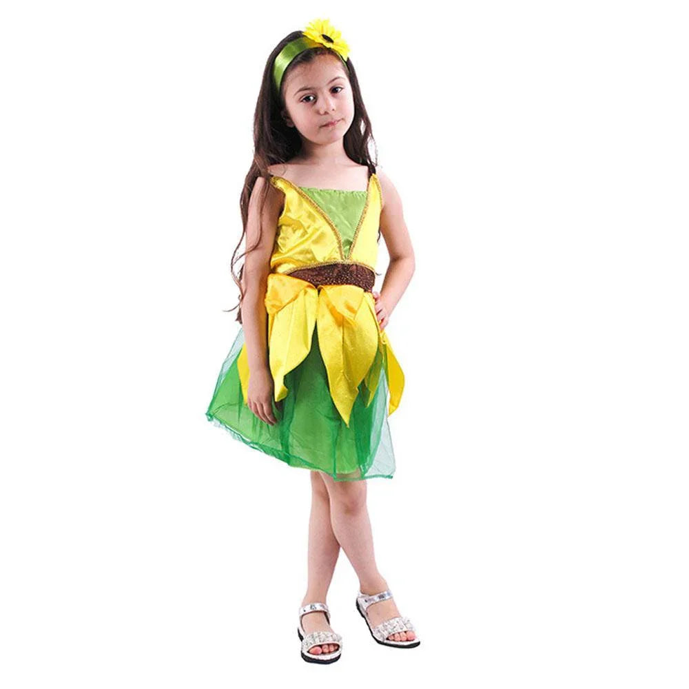 Sunflower Cosplay Costume Halloween Dress Festival Children's Stage Role Performance for Girls