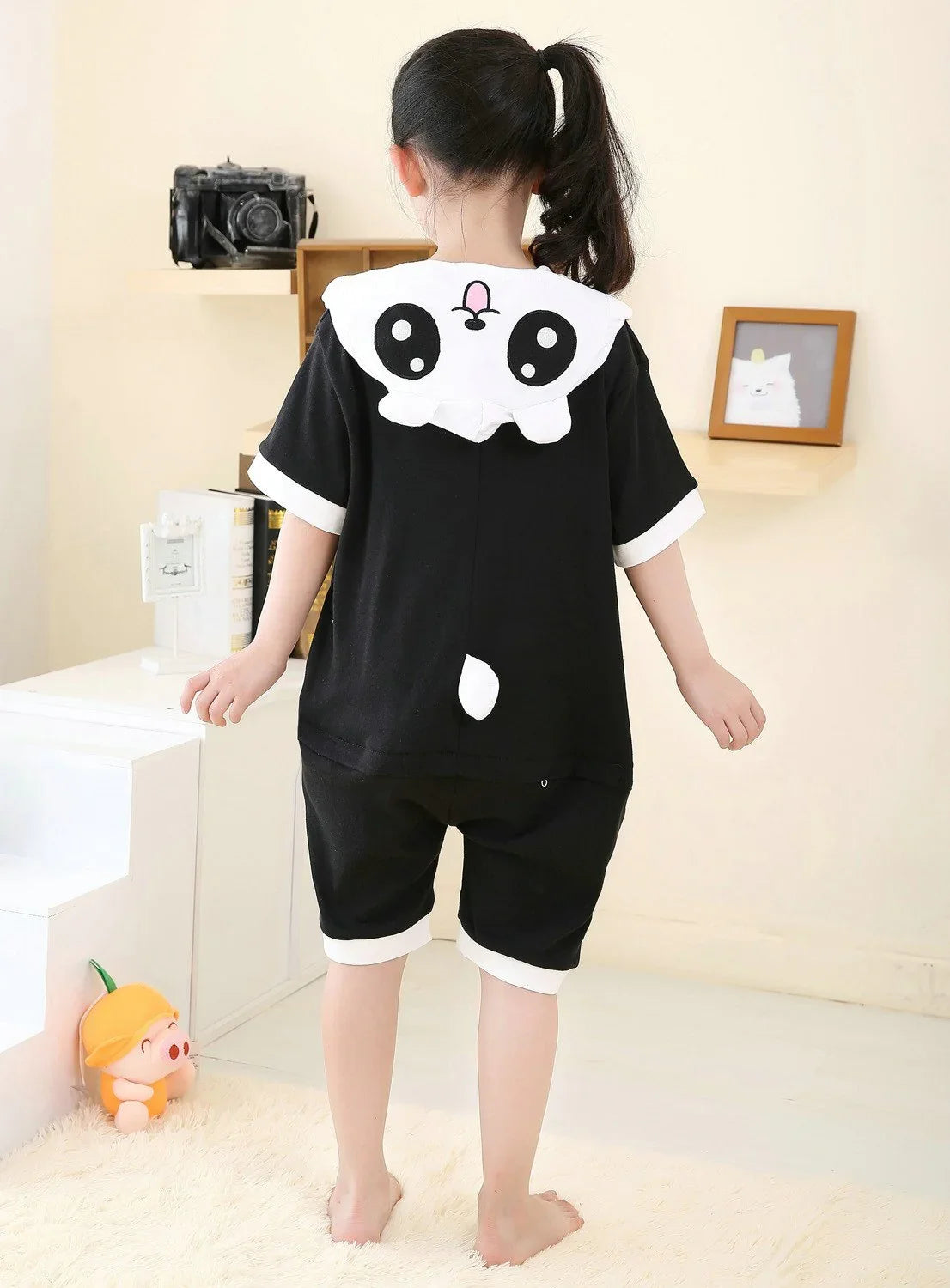 Panda kigurumi kids Animal Onesies Summer Pajamas Costume - Azufun