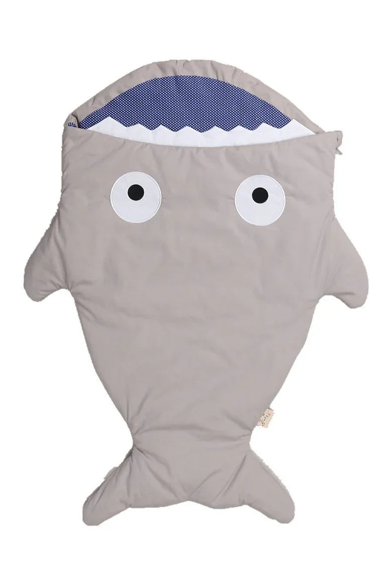 Baby Cartoon Shark Fish Swaddle Soft Snuggle-in Sleeping Bag Bedding - Azufun