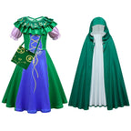Green Hocus Pocus Winifred Sanderson Cosplay Suit Costume Dress Outfits for kids - Azufun