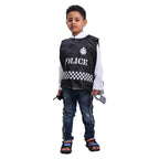 Halloween Cosplay Costume Police Officer Boys Uniform Role Play Dress Up For Kids