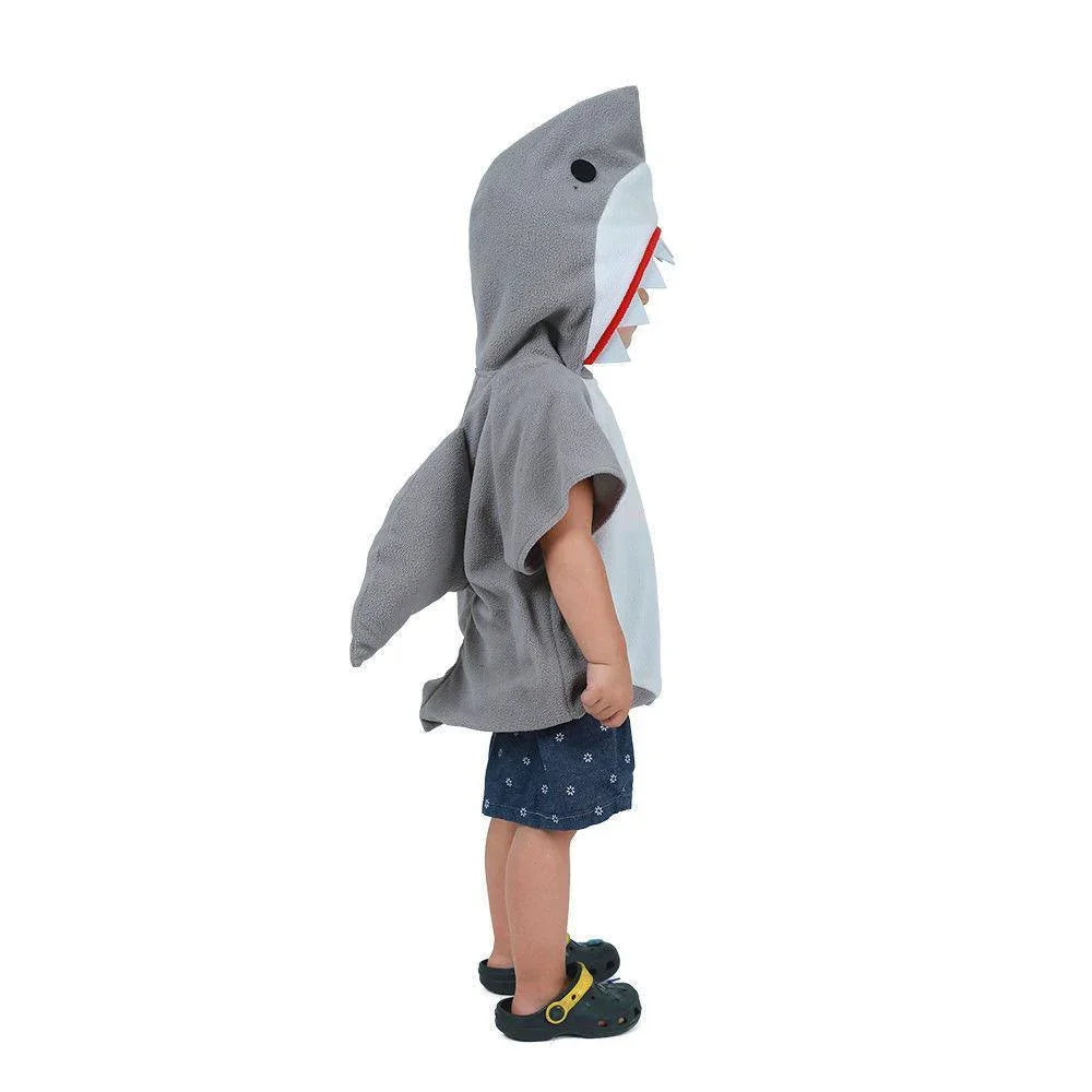 Halloween Fancy Party Shark Hooded Animal Cosplay Costume for Kids - Azufun