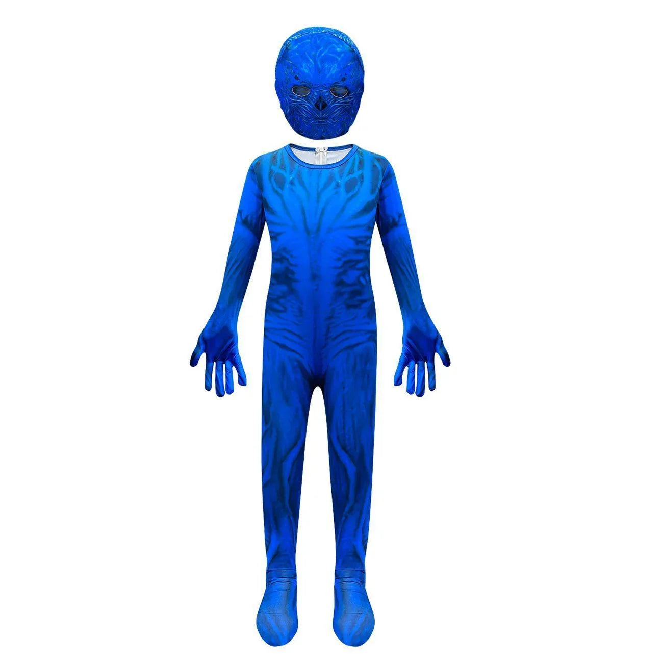 Blue Stranger Things 4 Cosplay Costumes Jumpsuit Romper Halloween Outfit For Kids - Azufun