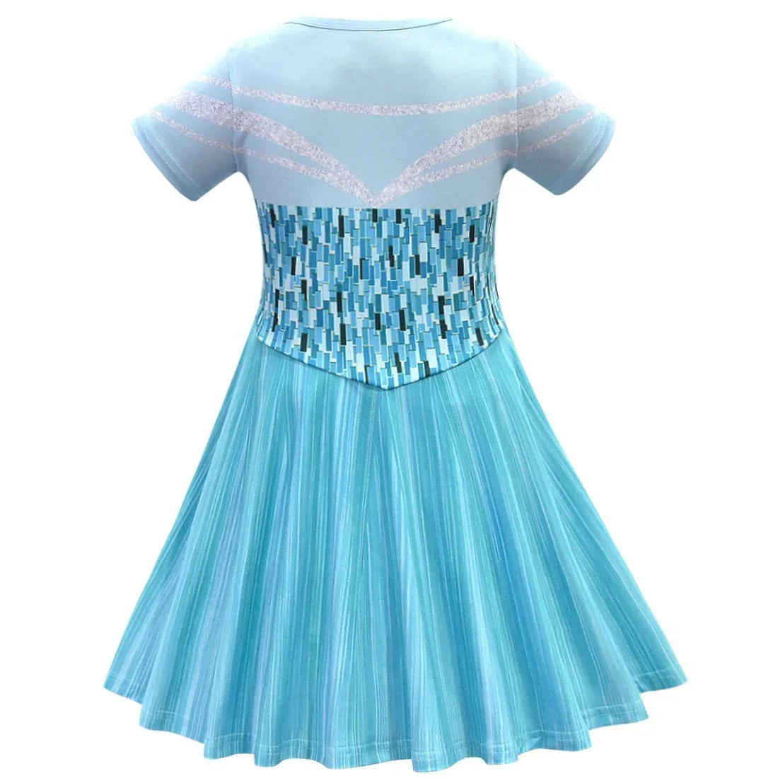 Frozen Girls Dresses Cartoon Cosplay Snow Queen  Princess Elsa For Kids - Azufun