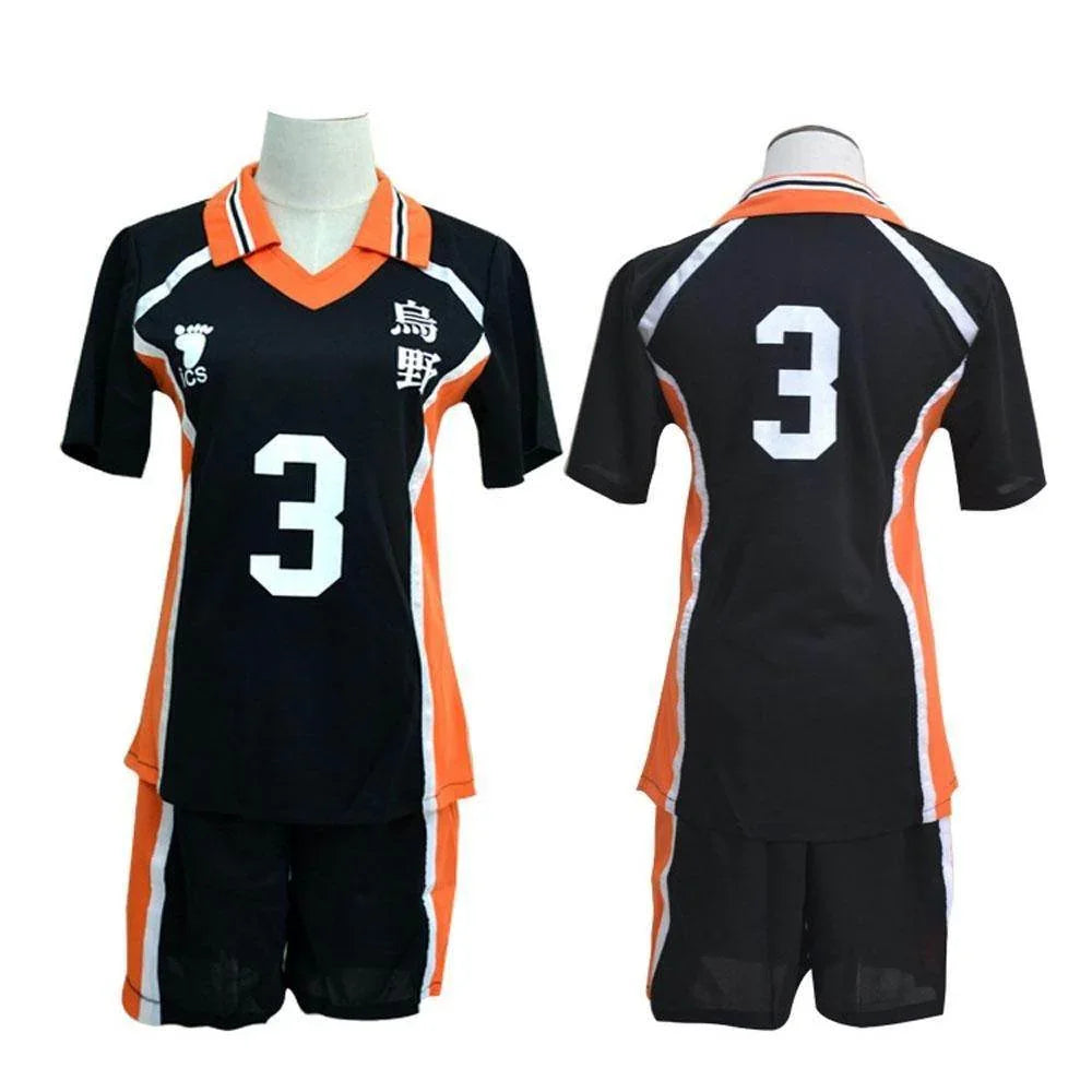 Karasuno Uniforms Anime Haikyu!! Cosplay Costumes Carnival Party Full Set - Azufun
