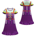 Kids' Cinderella Cosplay Short Sleeved Dress New Ruffled Princess Costume with Bag - Azufun