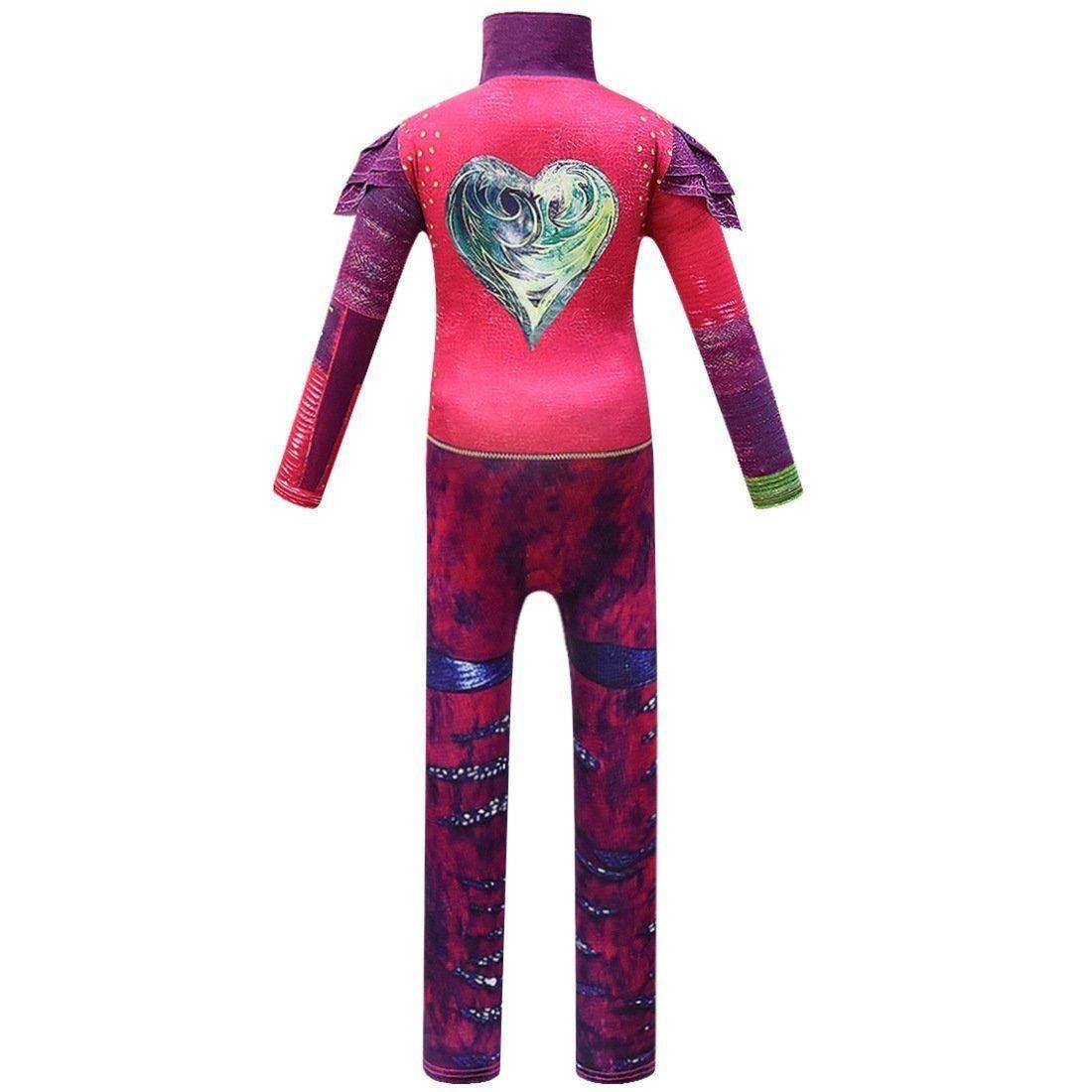 Kids Descendants Mal Cosplay Zentai Suit Costume Children Jumpsuit Bodysuit Outfits - Azufun