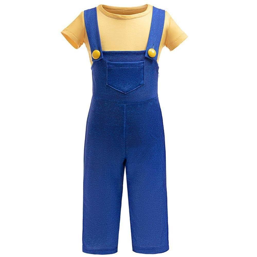 Kids Minions Cosplay Costume Boys' Suspender Outfit for Halloween Parties - Azufun