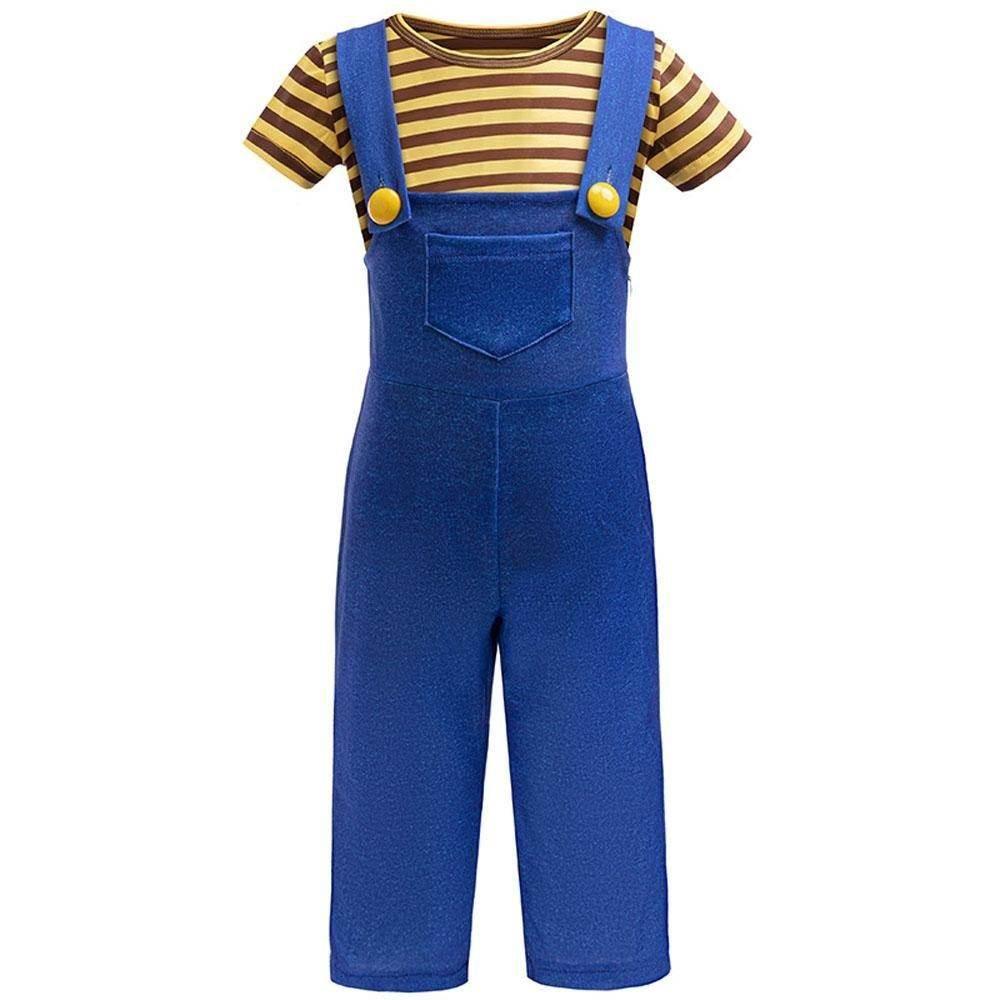 Kids Minions Cosplay Costume Boys' Suspender Outfit for Halloween Parties - Azufun