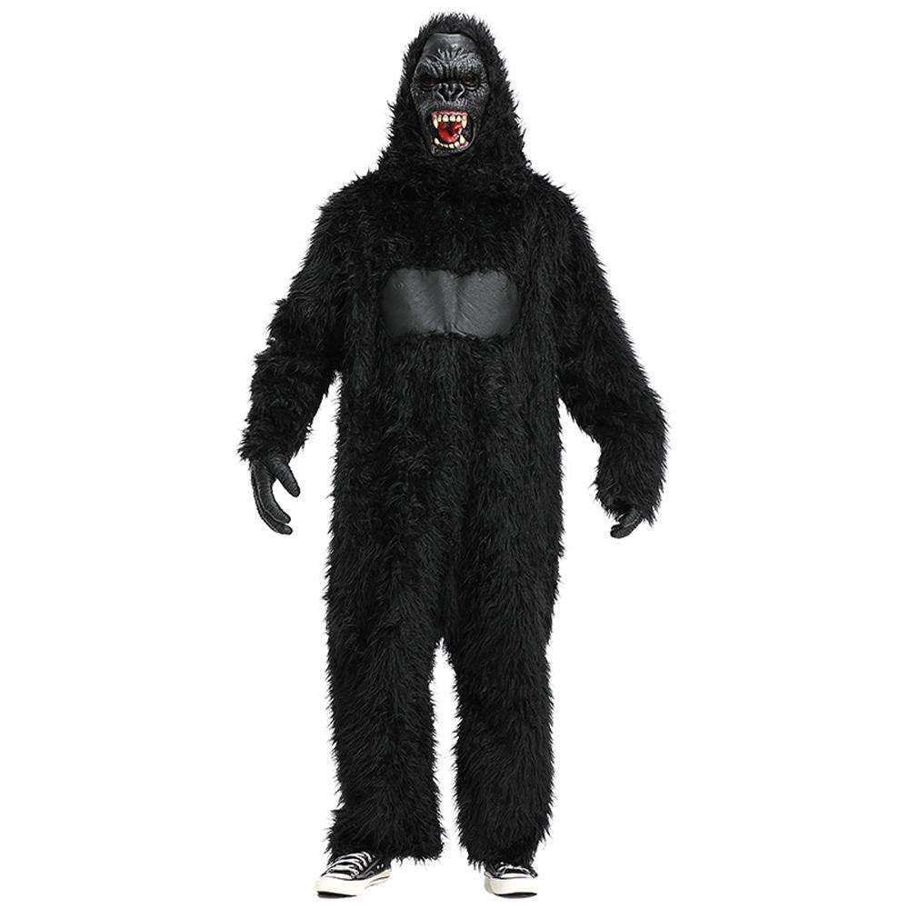 King Kong Chimpanzee Animal Adult Jumpsuit Cosplay Costume Carnival - Azufun