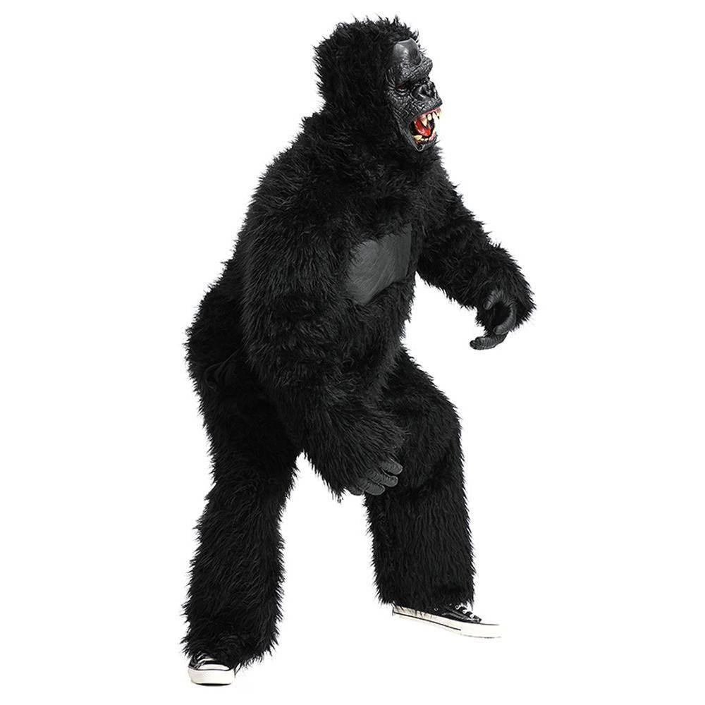 King Kong Chimpanzee Animal Adult Jumpsuit Cosplay Costume Carnival - Azufun