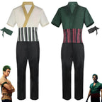 live Movie One Piece Roronoa Zoro Cosplay Costume Whole Set - Azufun