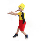 Long nose Pinocchio Set Halloween Carnival Cosplay Costume For Kids - Azufun