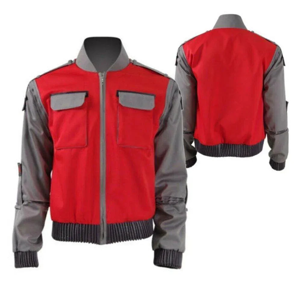 Marty McFly Back to the Future Costume Cosplay Party Carnival Jacket Adult - Azufun