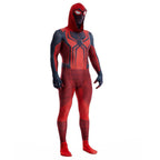 Miles Morales Crimson Cowl Spider Man Costume Red Cape Halloween Cosplay for Kids and Adults - Azufun