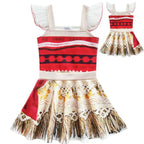 BuyMoana Cosplay Costume Ruffled Sling Dress for Toddler Girls Now Cheaper With 3 - 5 Days Ship - PajamasBuy