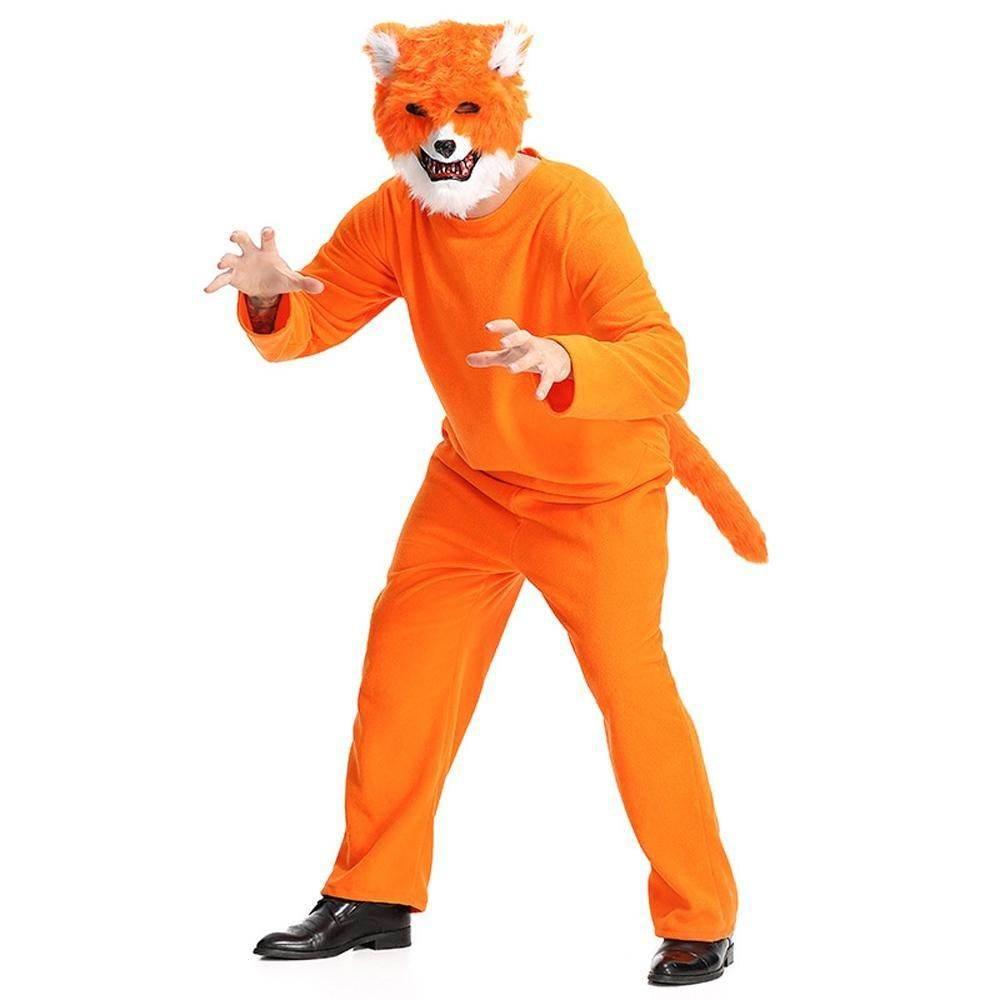 Mr. Sly Fox Animal Adult Jumpsuit Cosplay Costume Carnival - Azufun