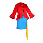 One Piece Wano Country Anime Monkey D. Luffy Costume Party Carnival Cosplay Full Set - Azufun