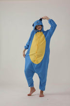 Pokemon Blastoise Costume Onesie for Adults Cozy Cartoon Fleece Kigurumi Pajamas - Azufun