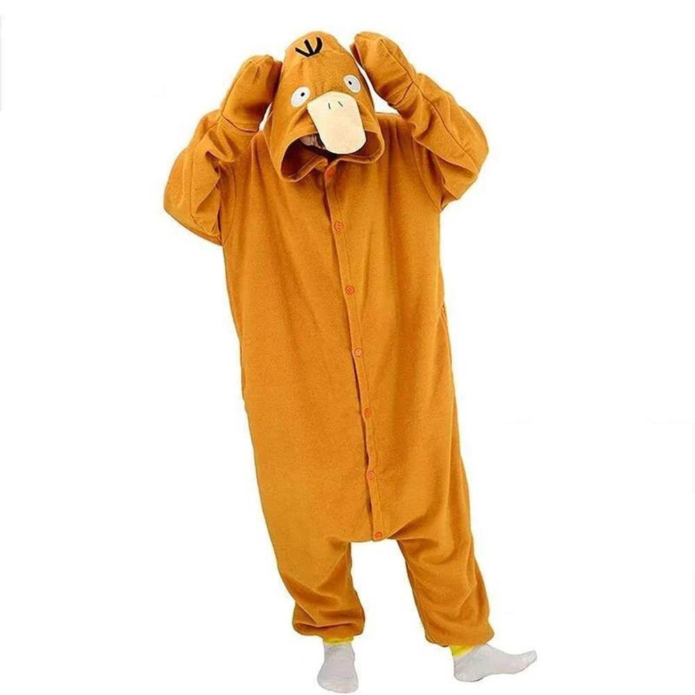 Psyduck Pokemon Kigurumi Onesies Pajamas Pyjamas Costume For Adult - Azufun