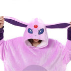 Pokemon Sylveon Keep Warm Costume Cartoon Hoodie Lazy TV Blanket - Azufun