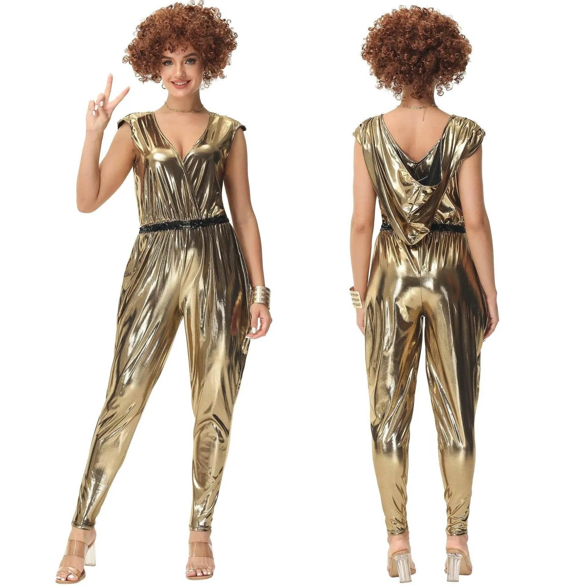 retro 80s hipster disco costumes music festival stage Carnival party - Azufun