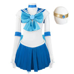 Sailor Moon Mizuno Ami Costume Uniform Dress Outfits Suit Cosplay Halloween - Azufun